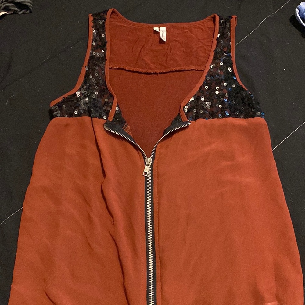 Sheer Sequin Dress Tank Top